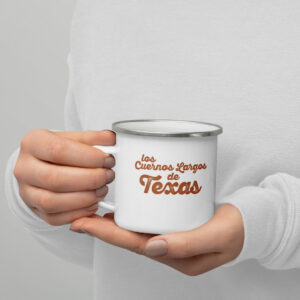 Longhorn Enamel Mug - Los Cuernos Largos de Texas
